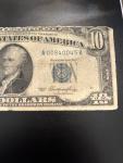 1953 $10 Blue Seal Silver Certificate Note