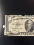 1953 $10 Blue Seal Silver Certificate Note