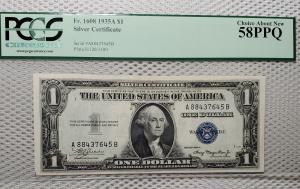 1935 A $1 Silver Certificate Blue Seal Note