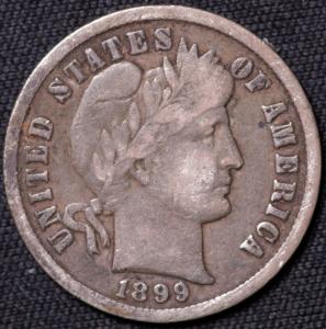 1899 Barber Dime Coin - Great Addition!