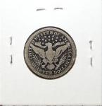 1907 US Barber Silver Quarter 25c VG