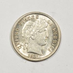 1911 Barber Dime - About Uncirculated Quality