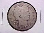 1905-S Silver Barber Quarter Coin