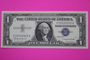 1957 $1 Silver Certificate Blue Seal Note