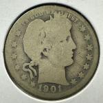 1901-O Barber Quarter - Semi-Key Date Coin
