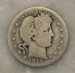 1915-S Barber Quarter - 90% Silver Value Coin