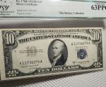 1953 $10 Blue Seal Silver Certificate UNC 63PPQ