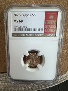 2026 U.S. Mint American Eagle Gold Coin 1/10 oz