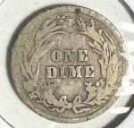 1909-P Barber Dime 90% Silver Coin