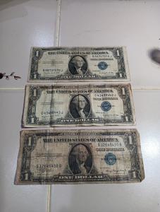 1935 $1 Silver Certificate Note Lot of 3