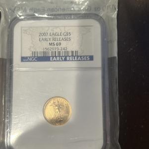 2007 Eagle 1/10 Gold Coin NGC MS69