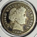 1893-S Barber Dime 90% Silver Coin