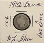 1902 Philadelphia Barber Silver Dime .90
