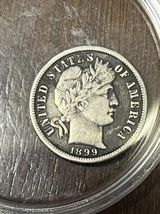 Antique 1899-O Barber Dime - Beautifully Toned