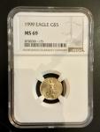 1999 $5 Gold Eagle Coin NGC MS69