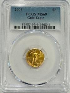 2006 $5 Gold Eagle Coin • PCGS MS69 Graded