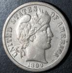 1899-P Barber Liberty Dime - VF Grade