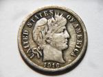 1916-P VF Silver Barber Dime - Great Collector's Coin
