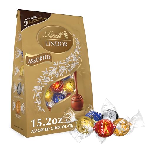 Lindt LINDOR Assorted Chocolate Truffles, 15.2 oz. Bag