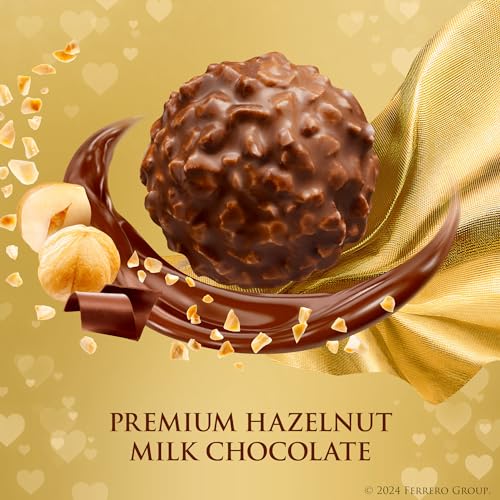 Ferrero Rocher Gourmet Milk Chocolate Hazelnut Candy, 42ct