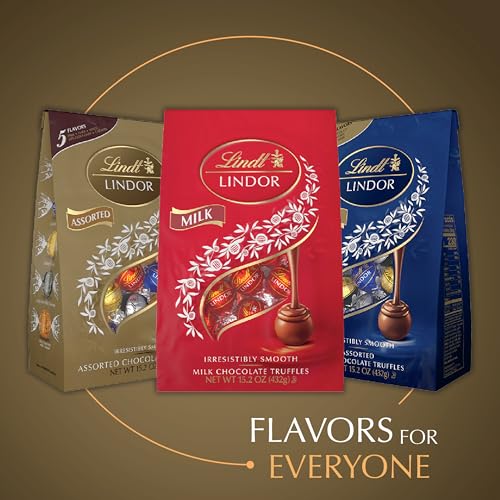 Lindt LINDOR Assorted Chocolate Truffles, 15.2 oz. Bag