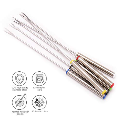 12 Color Coded Fondue Forks for Chocolate Fountains