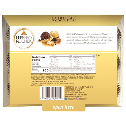 12 Count Ferrero Rocher Gourmet Chocolate Hazelnut Easter