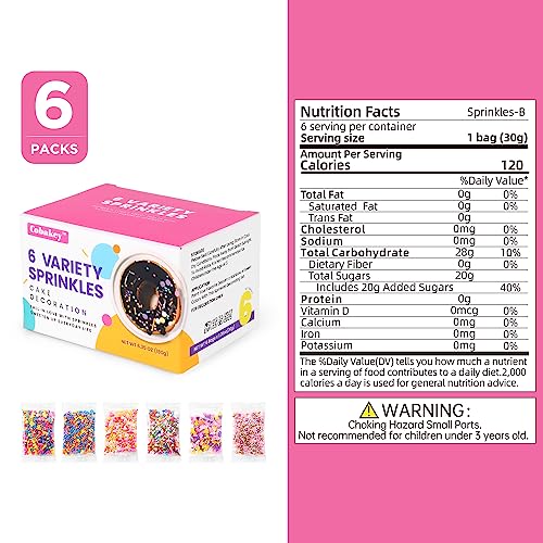 Assorted Colorful Sprinkles for Cake Decorating and Baking