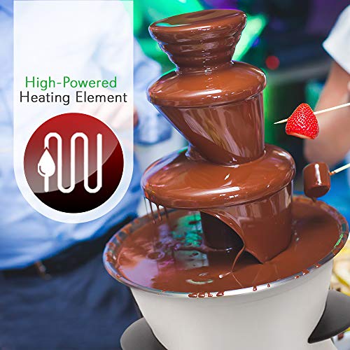 3 Tier Chocolate Fondue Fountain - Electric Stainless