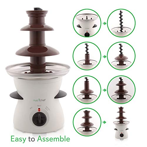 3 Tier Chocolate Fondue Fountain - Electric Stainless