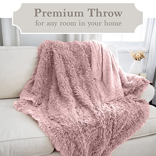 Soft Plush Reversible Throw Blanket, 65x50