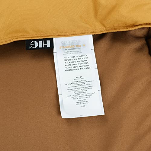 Reversible Mustard Yellow Comforter Set - Twin Size