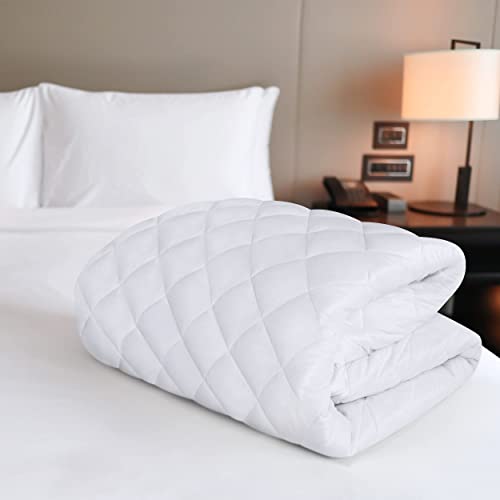 Quilted Fitted Mattress Pad for Queen Beds
