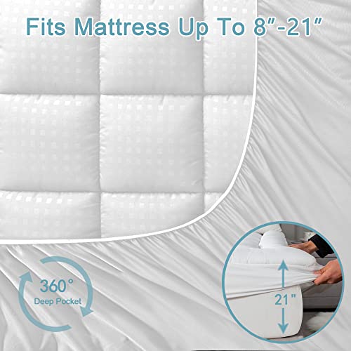 King Size Cooling Pillow Top Mattress Pad