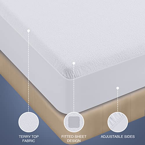Waterproof Terry Mattress Protector with Stretchable Pockets