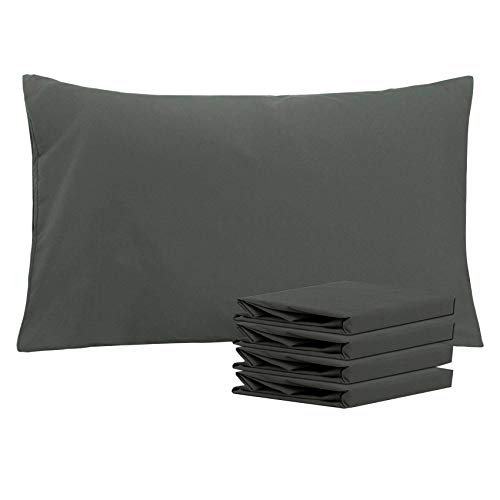 Super Soft Microfiber Queen Pillowcases Set (Dark Grey)