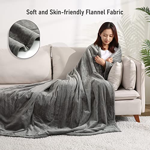 Flannel Electric Heated Throw Blanket - Twin Size