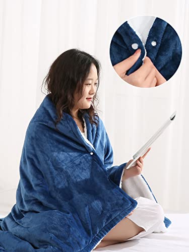 Heated Throw Blanket with Fast Heating & Timer
