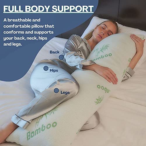 Cooling Bamboo Full Body Pillow for Adults