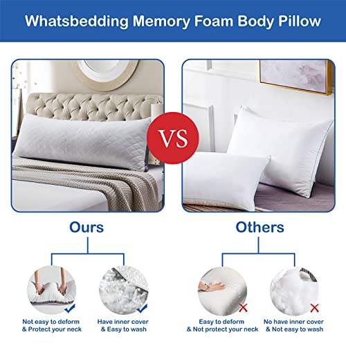 Fluffy Memory Foam Body Pillow - 20x54
