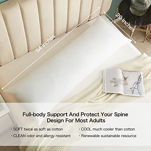 Long Full Body Pillow for Adults - Soft White Pillow