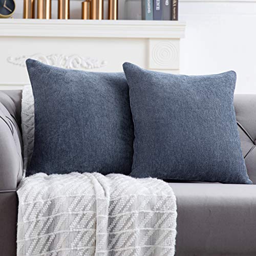 Blue Grey Farmhouse Pillow Covers (Set of 2)