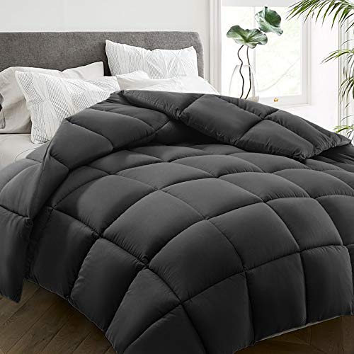 Queen Size All Season Cooling Comforter, Dark Grey