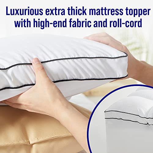 Cooling Queen Mattress Topper for Back Pain