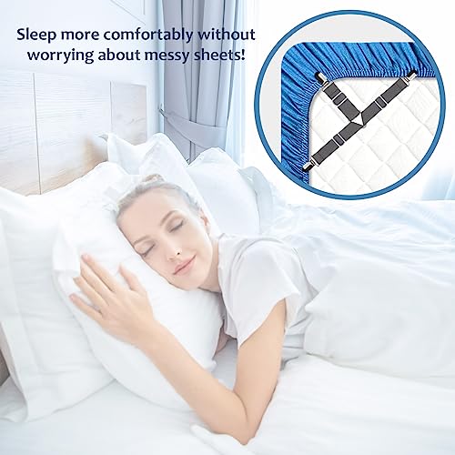 Gray bed sheet fasteners - 4 pcs