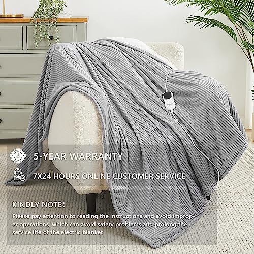 Electric Heated Blanket - Soft Flannel Sherpa Fleece