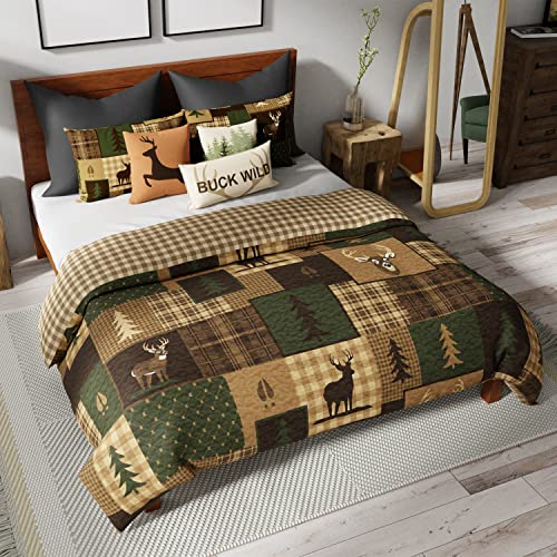 Green Forest Lodge Bedding Set - Full/Queen Size