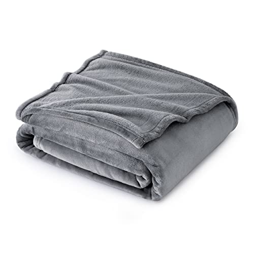 Grey Fleece Blanket - Soft and Lightweight