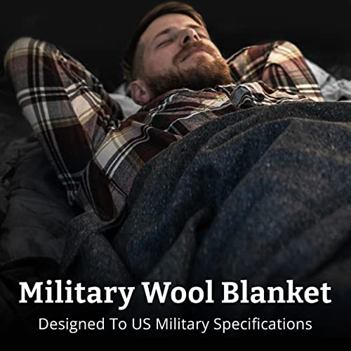 Emergency Military Wool Blanket - Grey