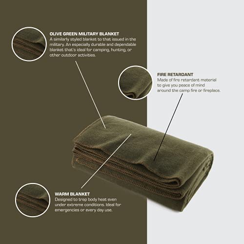 Military-style Fire Retardant Wool Blanket